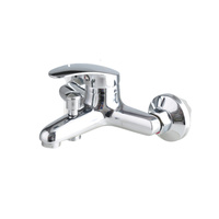 Robinet thermostatique moderne à levier unique en laiton Robinet combiné bain-douche poli avec noyau de valve en céramique