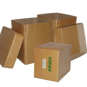 Caja de Tambor Cuadrada de Papel Kraft de 37cmx37cm - Product Image 1