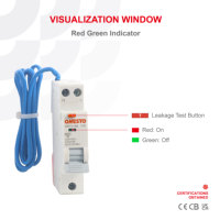 Disjoncteur unipolaire neutre 240V AC Type RCBO pour la Protection du système électrique 6A 10A 16A 20A 25A 32A 40A RCBO