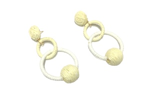 Pendientes de rafia con forma de abanico de aleación estilo retro bohemio para mujer, accesorios de moda de la India - Product Image 4