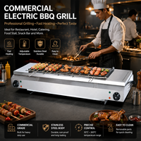 Grill électrique commercial robuste en acier inoxydable pour restaurant, hôtel, équipement de service alimentaire, fabricant
