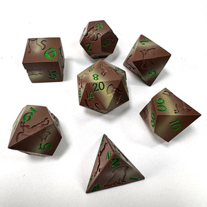 Dés en alliage de zinc avec motifs en relief <span class=keywords><strong>chat</strong></span> et chien, lot de 7 dés - Product Image 6