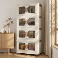Armoire pliable de style nordique en PP de 75 cm avec portes magnétiques doubles pour l'organisation des vêtements à la maison et au jardin