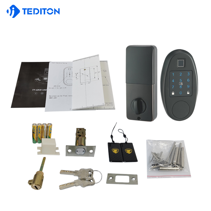 Security Electronic Password door locks with ttlock WiFI Biometric fingerprint smart digital lock door