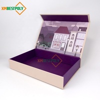 Boîte en carton rigide pliable de luxe personnalisée pour desserts, avec couvercle à fermeture magnétique, élégante boîte cadeau pour macarons et biscuits, emballage magnétique