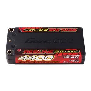 Gens Ace Redline Serie 4400mAh 7,6 V 140C 2s Lipo Batterie Shorty Mit 5,0mm Kugel - Product Image 5