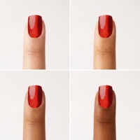 Faux ongles en gel souple à presser, réutilisables, à marque privée, œil de chat rouge, forme ovale moyenne, carrée extra courte, à porter