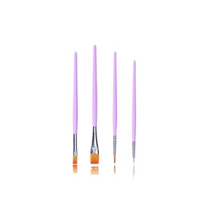 Pennelli Giorgione di Alta Qualità, Set da 4 Pezzi con Manico in Plastica e Setole <span class=keywords><strong>Sintetiche</strong></span> per Pittura Acrilica, a Olio, su Tessuto e Acquerello - Product Image 1