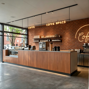 Conception d'intérieur personnalisée pour café |   Vitrines en <span class=keywords><strong>verre</strong></span> modernes et mobilier de bar-café |   Solutions clés en main pour la décoration de magasins - Product Image 5