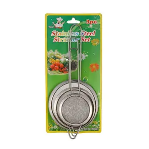 Haute Qualité En Acier Inoxydable Ligné Maille Passoire De Qualité Alimentaire Filtre Cuillère Boulette Bouillie Pour Cuisine Accessoires Ensemble