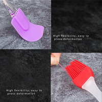 Ensemble d'outils de cuisson 2 en 1 cuisine domestique et boulangerie accessoires de cuisson Mini ensemble de brosses et de spatules en Silicone