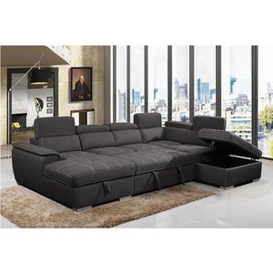 2023 आधुनिक फर्नीचर लिविंग रूम सोफा 4 सीटें + कुर्सी सह बिस्तर भंडारण और यूएसबी के साथ - Product Image 1