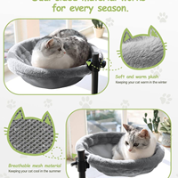 Meubles de luxe pour animaux de compagnie OEM ODM, lit-hamac robuste pour chat avec tapis en peluche doux et lavable, style solide pour chats d'intérieur