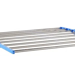Rak Pengering Pakaian Stainless Steel Lipat Multifungsi Cocok untuk Ruang Balkon Pasokan Langsung dari Pabrik
