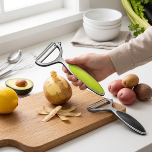 Éplucheur à légumes en acier inoxydable, éplucheur à pommes de terre et fruits avec poignée antidérapante, gadget de cuisine domestique - Product Image 6