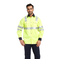 Roadway-ropa de trabajo de seguridad reflectante, camisa de manga larga de alta visibilidad para exteriores, ropa de trabajo de construcción de tráfico