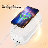 Led Table Pliante Portable 2400/4000/6000/800010000mA 2.4A Power Bank Horloge Batterie Niveau Affichage Lecture Lampe de Bureau