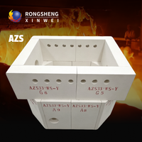 Batu Bata Zirkonium Korundum Porositas Rendah Layanan OEM Zirkonia Alumina Terfusi Digunakan untuk Pelapis Tungku Peledakan