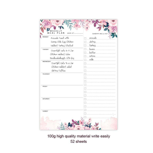 Organizador de comida/Menú colgante personalizado, Bloc de notas, planificador de comidas de 60 hojas para nevera, planificador de comidas magnético y lista de comestibles - Product Image 1