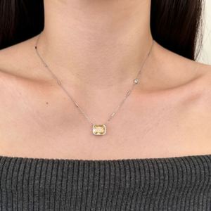 Collar con Colgante de Plata S925 con Circonita Cúbica de 4ct 8A, Corte Crushed Iced Out, Diseño Simple de Dylam High Jewelry Factory - Product Image 6
