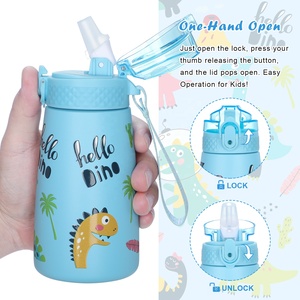 Linda Botella de Agua Infantil de Acero Inoxidable con Doble Pared Aislada, Vasos Infantiles Aislados, Botellas de Agua Rectas para Niños para Sublimación - Product Image 3