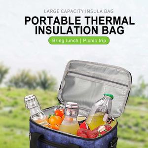 Sac isotherme de pique-nique et de voyage 15L en tissu Oxford 600D avec logo personnalisé, bandoulière et compartiment repas thermique - Product Image 6