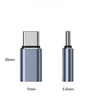 Adaptateur USB C mâle vers Lightning femelle YC-FD05-10 en ABS noir/gris, prend en charge la charge et le transfert de données, accessoires mobiles