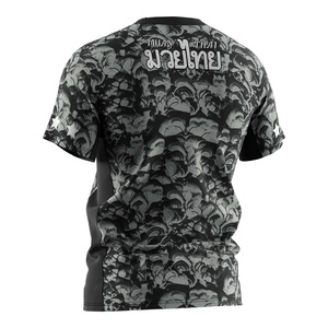 เสื้อยืดออกกำลังกายผู้ชาย ระบายอากาศได้ดี ลายซับลิเมชั่น สำหรับมวยไทย ฟิตเนส ยิม ชกมวย เสื้อบาสเก็ตบอลมวยไทย - Product Image 2