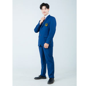 男の子と女の子のための卸売卒業ブレザーコートメーカーユニセックスOEMコットン生地高校制服 - Product Image 2