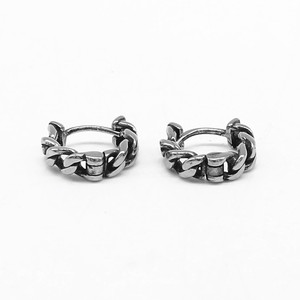 yunnique <b>Chain</b> Huggie <b>Earrings</b> Stainless Steel 14x13x4mm Geometric Design for Men Women Fashion Jewelry <b>Stud</b> <b>Earrings</b> - Product Image 5