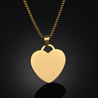 Collier pendentif en forme de cœur sportif en acier inoxydable 316L brillant pour femme, chaîne maille forçat, cadeau, best-seller