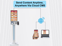 Machine d'affichage de commande et de publicité en libre-service de kiosque de paiement numérique à écran tactile capacitif de 21.5 pouces