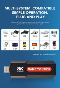 8K Android TV Stick con Gamepad X2 Plus Consola de juegos retro de sistema dual para consola de entretenimiento en casa PS1/<span class=keywords><strong>N64</strong></span>/PSP - Product Image 6