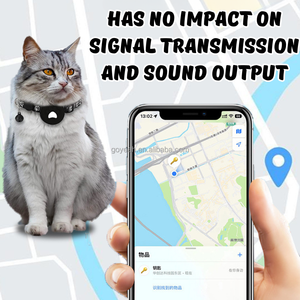 Étui de protection lumineux anti-perte pour collier d'animal de compagnie avec support AirTag en silicone à 14 couleurs motif patte, pour chien et chat, avec suivi GPS - Product Image 4
