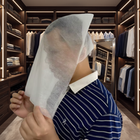 Sac de cabine d'essayage jetable en tissu non tissé pour magasin de vêtements, respirant, protection faciale, anti-poussière, anti-rouge à lèvres, masque facial soyeux