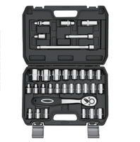 Boîte à outils portable de réparation de voiture 46 pièces Kit d'outils d'entretien multifonctionnel