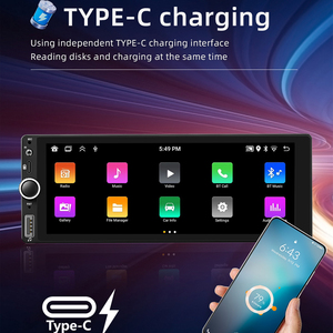 Carplay Android Auto 1 DIN 6.86 inch đài phát thanh xe 2 + 64 gam duy nhất DIN 6.86 inch màn hình cảm ứng Carplay/Android tự động - Product Image 6