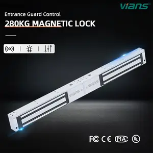 VIANS 12/24V 600lbs EM Lock Puerta DE SEGURIDAD Sistema de control de acceso Cerradura de puerta magnética eléctrica 280KG