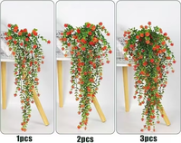 Bestseller 69-buah Ranting Kamelia Yucalyptus Rotan Plastik Bunga Buatan Tanaman Hijau Gantung Pothos Ruang Tamu