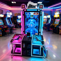 Machine de jeu d'arcade de tir en métal, personnalisée en usine, à monnayeur, interactive d'intérieur, avec plateau de jeu de tir