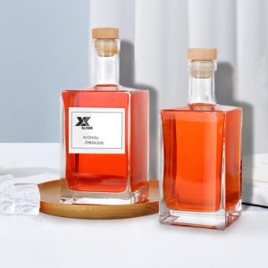 Botellas <span class=keywords><strong>de</strong></span> Licor Cuadradas <span class=keywords><strong>de</strong></span> Vidrio Premium <span class=keywords><strong>de</strong></span> 500ml/750ml, Botellas <span class=keywords><strong>de</strong></span> <span class=keywords><strong>Whisky</strong></span> Vacías para Venta al Por Mayor y Personalización <span class=keywords><strong>de</strong></span> Marca - Product Image 2