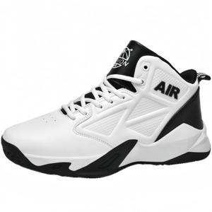Nouvelles Chaussures de Basketball Montantes Premium pour Hommes 2026 – Noir et Blanc, Antidérapantes, Respirantes, pour Entraînement en Extérieur - Product Image 1