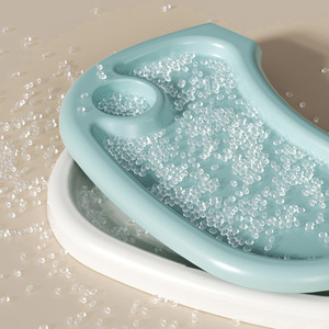Trona para bebé, altura ajustable, plegable, con bandeja, para 0-12 meses, asiento de alimentación para bebés, plástico, multifuncional, uso doméstico - Product Image 3