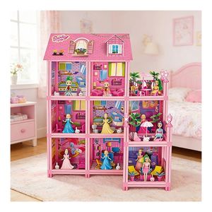 Modèle de maison de poupée à assembler soi-même avec meubles en plastique et éclairage, cadeau pour enfants, adultes et collectionneurs - Product Image 5