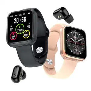 Amazon hot selling TWS Earbuds Smart Watch con auricolari auricolari cuffie IP7 SmartWatch impermeabile auricolare Wireless 2 in 1