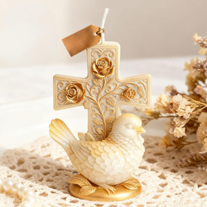 Moules à bougies en silicone YS Cross <span class=keywords><strong>Pigeon</strong></span>, fleurs de rose, décorations en gypse, moule de coulée, fabrication de bougies d'aromathérapie DIY - Product Image 3