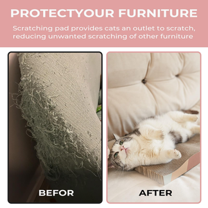 Planche à gratter pour chat en carton ondulé en forme de S, résistante aux rayures et à l'usure, 0,3 kg, pour usage intérieur - Product Image 4