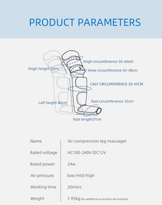 Bottes de massage lymphatique <span class=keywords><strong>pour</strong></span> les jambes, très vendues, avec compression d'air chauffante <span class=keywords><strong>pour</strong></span> la relaxation musculaire et une récupération rapide - Product Image 4