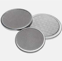 20 40 60 80 100 Mesh Extruder Screen Filter Disc Dengan Tepi Pengikat Multi-Layer Stainless Steel untuk Daur Ulang Plastik