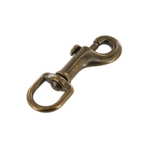 Mousqueton pivotant en métal à ressort pour laisse de chien et collier